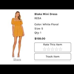 Like New Resa Yellow Floral Mini Dress